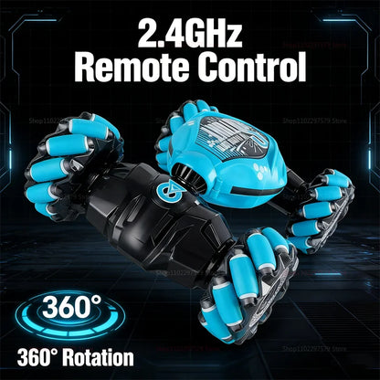 New 4WD RC Drift Car 360° Rotation Music LED Lights Gesture Remote Control Stunt Cars Climbing Off-Road Toys For Kids Teens Gift