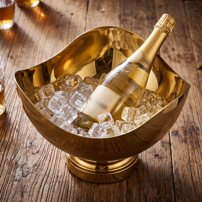 Champagne Bowl Irregular Wine Chiller Bowl Wine Cooler Container Large-Capacity Champagne Container Stylish for Hosts, Parties