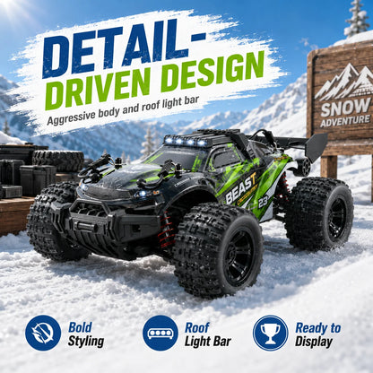 ZNLYRION RC Off-Road Car 1:18 Scale 118Pro 4-Wheel Drive 45km/h Terrain Racing Buggy Metal Bottom Plate Independent Suspension RC Toy For Adults Kids