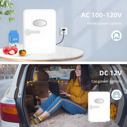 Yanace 15L Portable Car Refrigerator Dual Zone Mini Fridge Freezer for Camping Travel Electric Cooler Box  Outdoor Use