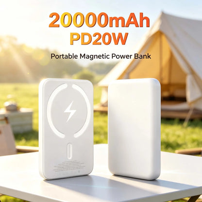 20000mAh Magnetic Portable Charger 22.5W Fast Charging Power Bank Universal for iPhone Android