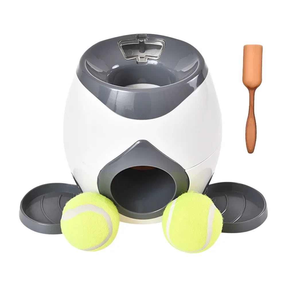 Automatic Dog Ball Launcher Dog Tennis Food Reward Machine Dog Tennis Ball Machine Slow Feeder for Small and Medium Dogs