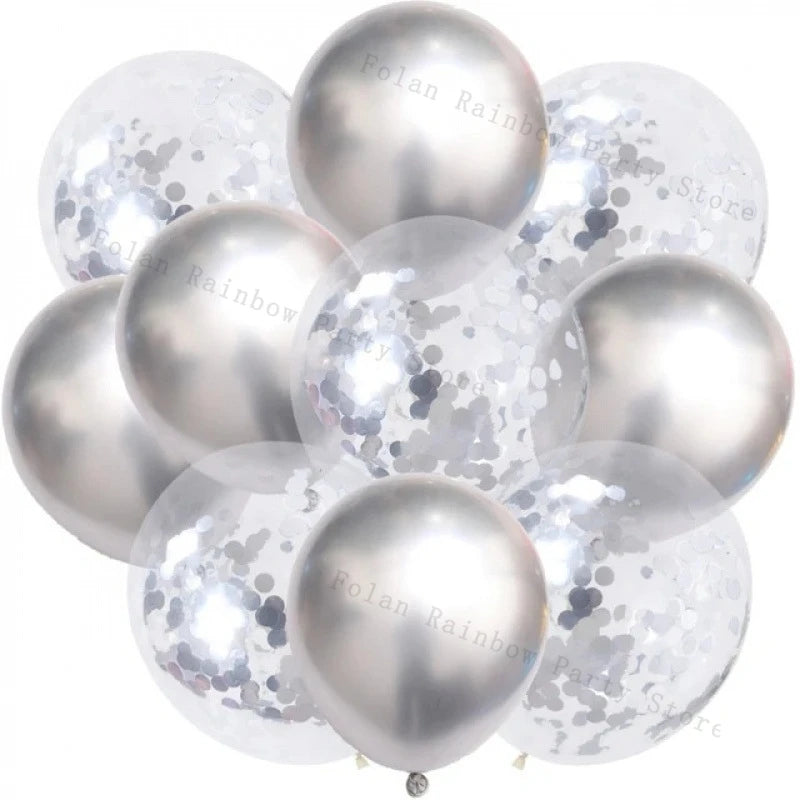 10/30/50/100Pcs 1012 Inch White Golden Balloons Pastel Ballon Golden Confetti Balloons For Birthday Weddings Anniversary Party