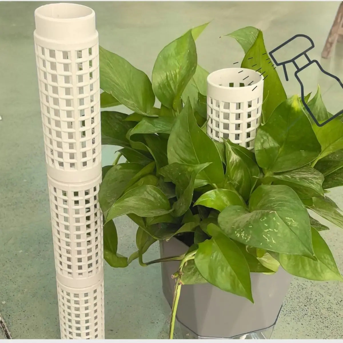 6pcs White Modular Vertical Plant Columns - Interlocking Panels for /Outdoor Climbing Vines, Herbs, Ivy,Clematis - Easy Assembly