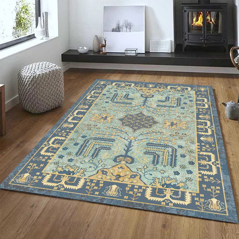 VIKAMA American Retro Carpet, Persian And Moroccan Living Room And Bedroom Mattress, Turkish Sofa And Coffee Table Mat