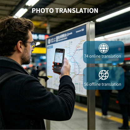 Language Translator Device AI Translation Support ChatGPT 138 Languages Translation Two Way Real Time Voice Translation