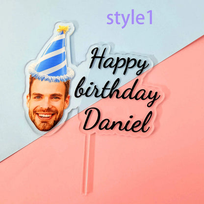 Personalized 30th 40th 50th Birthday Cake Topper Funny Birthday Party FavorsBirthday Party Decor Custom Photo Cake Topper