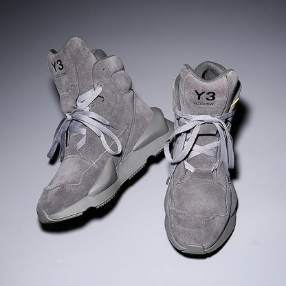 Men’s Cow-Suede High-Top Boots | Breathable Height-Boosting Lace-Up Design | Daily Wear & Outdoor Style