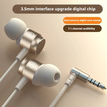 EARDECO 6D Stereo Headsets Metal Type C&3.5mm Wired Gamer Earphones Magnetic In-Ear Headphones For Samsung Handfree HD Call