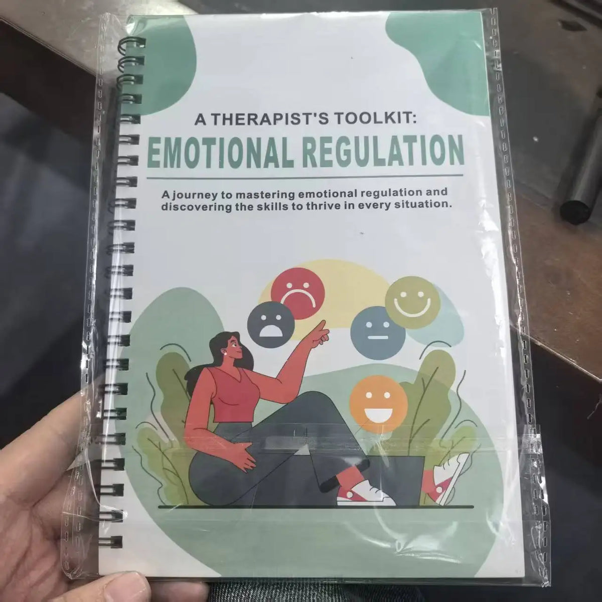 Emotional Regulation Workbook for Adults & Teens – Therapist Guided Mental Health Journal, CBT & Self-Care Exercises, Spiral Bou
