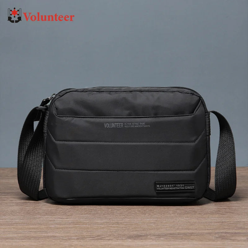 VOLUNTEER Crossbody Bag Men Casual Oxford Cloth Waterproof Phone Bag Man Fashion Commuter Adjustable Shoulder Bags Male 1713-13
