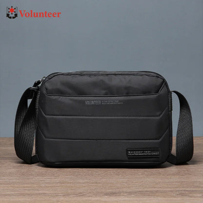 VOLUNTEER Crossbody Bag Men Casual Oxford Cloth Waterproof Phone Bag Man Fashion Commuter Adjustable Shoulder Bags Male 1713-13