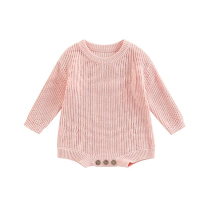 0-2Y Knitting Newborn Baby Girl Boy Spring Autumn Clothes Cute Long Sleeve Sweater Romper Jumpsuit Casual New born Outfits
