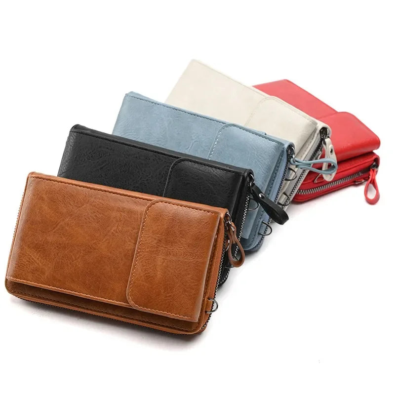 Fashion Crossbody Bag PU Leather Mobile Phone Purse Bags Multifunction Messenger Wallet Small Female Shoulder Handbags for Women