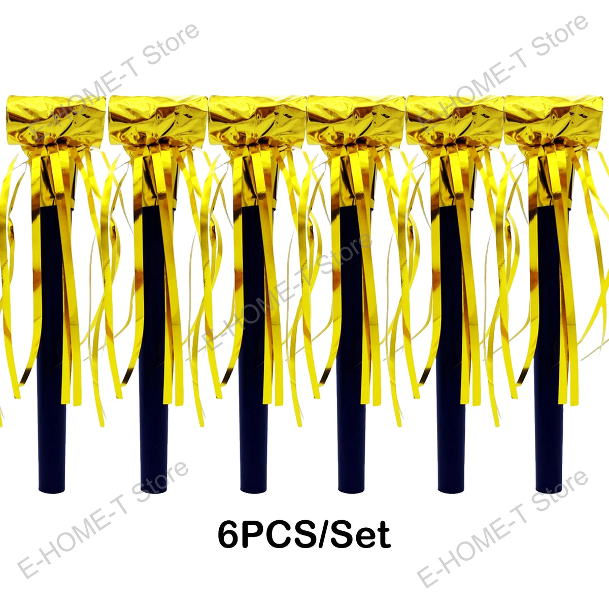 Party Noise Makers Gold Silver Fringed Glitter Whistles Blowers Horns for Birthday Party Scares Baby Shower Graduation New year