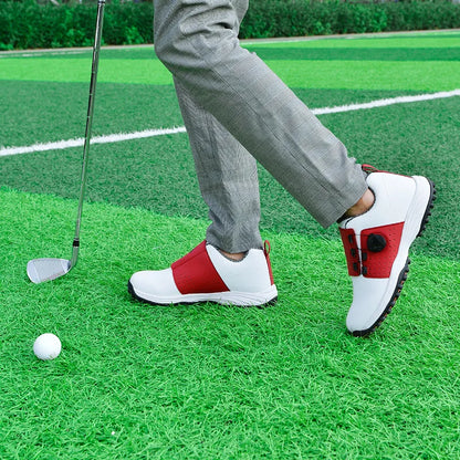 New men's golf shoes, Spinning buckle lightweight golf training shoes, Outdoor sports and leisure shoes, Breathable and non slip
