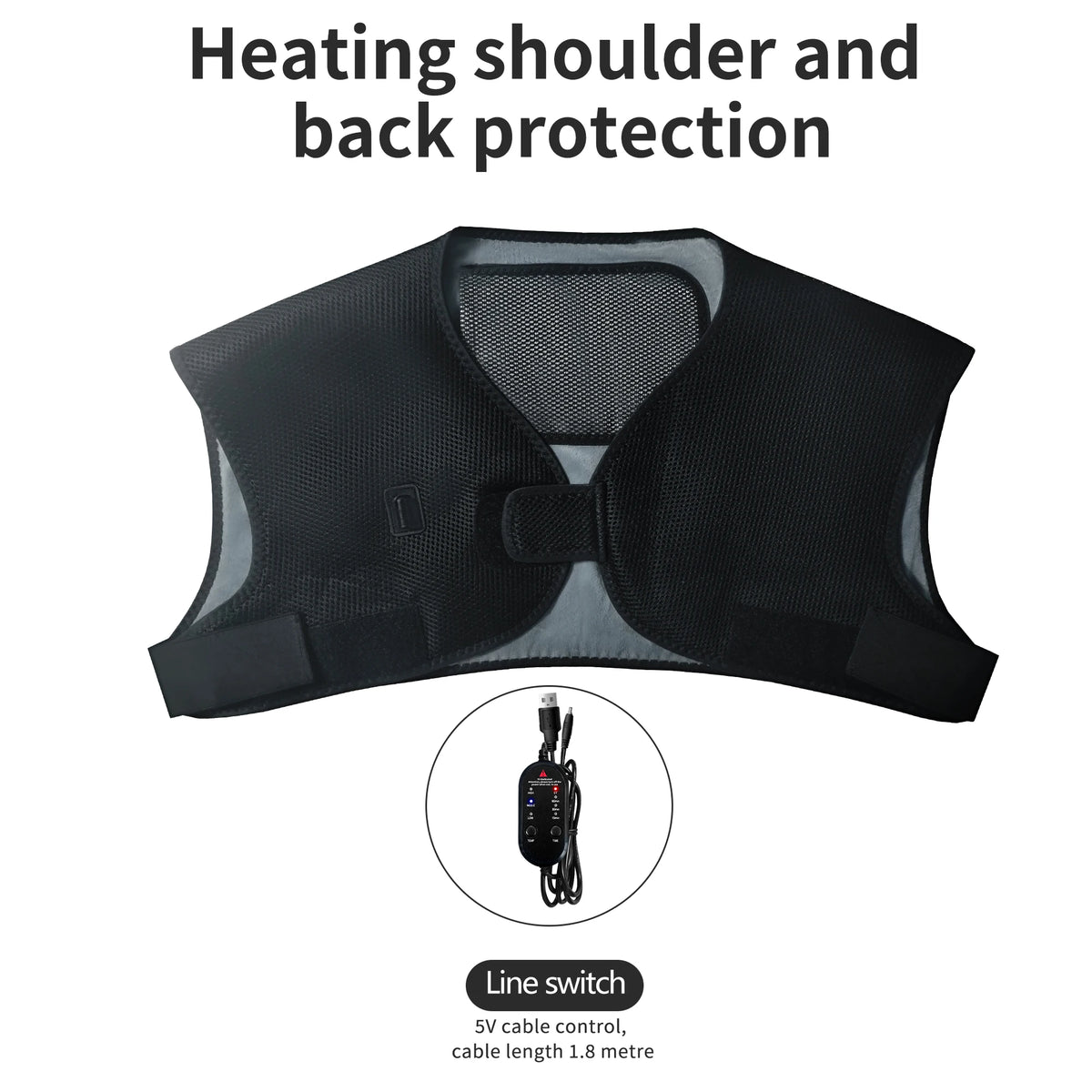 Electric Heating Shoulder Braces 3 Heating Functions Shoulder Back Muscle Relaxation Hot Compress Anti-fatigue Back Heated Vest