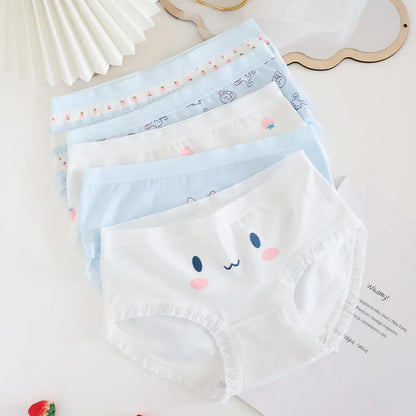 Teenage Triangle Panties Kids Solid White Underwear Pants Pure Cotton Breathable Underpants Child Girls Briefs For 7-16 Years