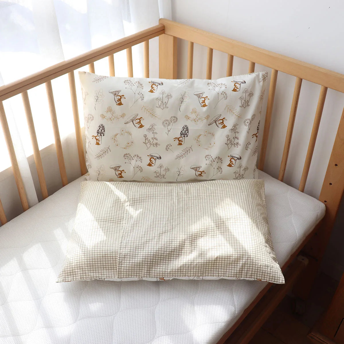 Kids Pillow with Pillowcase Set For Toddler Infant Soft Children Sleeping Pillow Core Cover for Baby Nursery Crib Travel 30x50cm