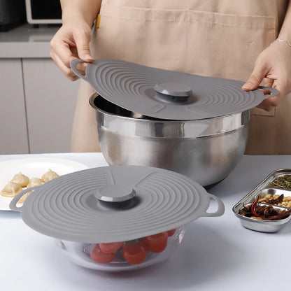 Silicone Bowl LIDS, Microwave Splash LIDS, reusable heat-resistant LIDS, suitable for POTS, frying pans, safe for refrigerators