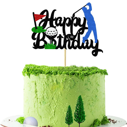 Weightlifting Cake Topper Happy Birthday Sports Pump Iron Kids Boy Man Party Baby Shower Cupcake Decoration Baking Supplies DIY