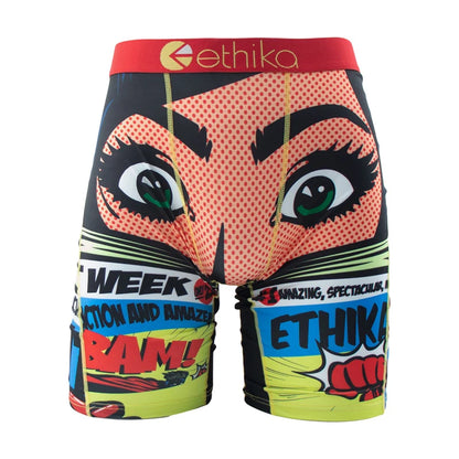 ETHIKA Men Underwear Boxers 1Pcs Breathable Mesh Crotch Man Swimming Underpants Plus Size L-3XL Mens Panties Men's Boxers Briefs