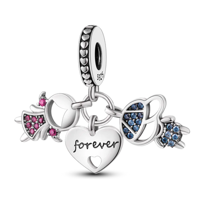 2026 Hot Sale Charms Bead 925 Sterling Silver Pink Butterfly Luminous Firefly Dangle Fit Bangle Bracelet Necklace DIY Jewelry