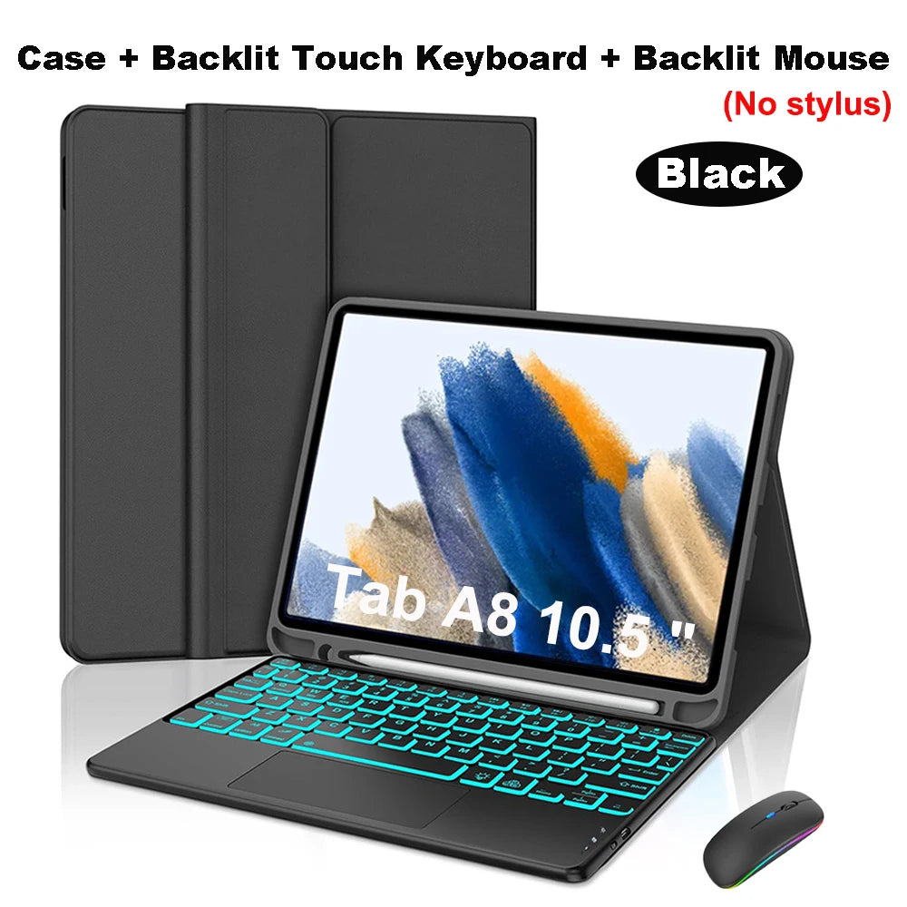 Case for Samsung Galaxy Tab A8 10.5 Inch,Wireless Bluetooth keyboard cover for Tab A8 10.5 Inch,Samsung Smart Stand Cover