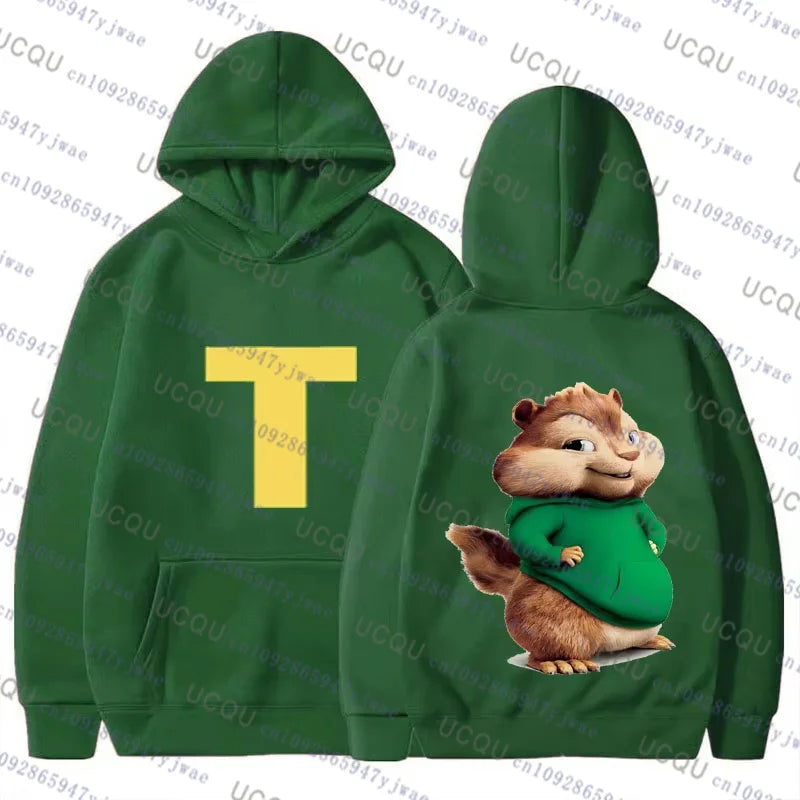 Alvin and The Chipmunks 2026 Fashion Unisex Casual Sportswear Men's Hoody Alvin Chipmunk Cosplay Costume Kid Adult Pullover Top