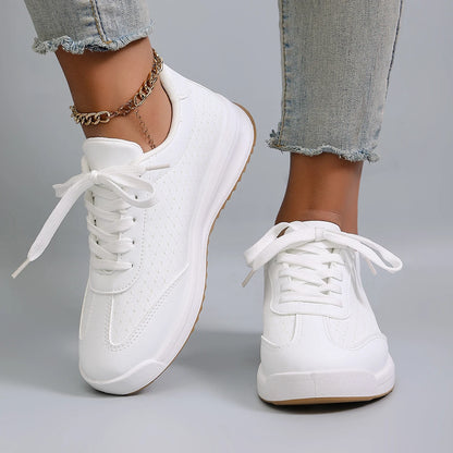 Spring new women's sports shoes, fashionable, breathable, lightweight, non-slip, wear-resistant, casual sports shoes, flat shoes