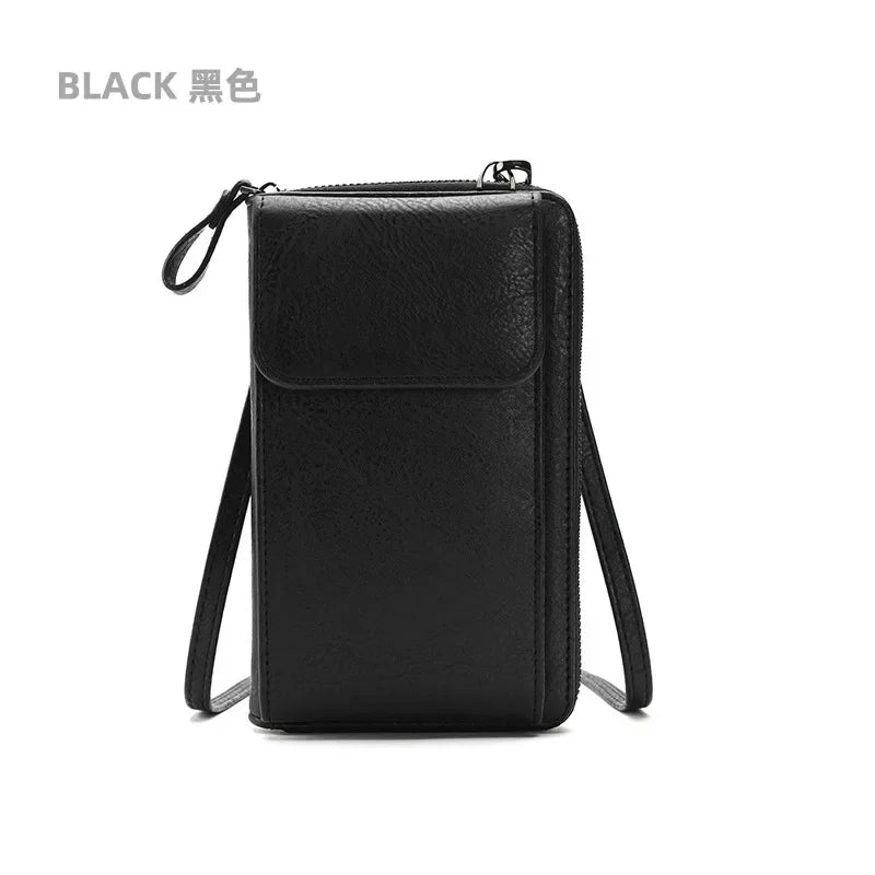 Fashion Crossbody Bag PU Leather Mobile Phone Purse Bags Multifunction Messenger Wallet Small Female Shoulder Handbags for Women