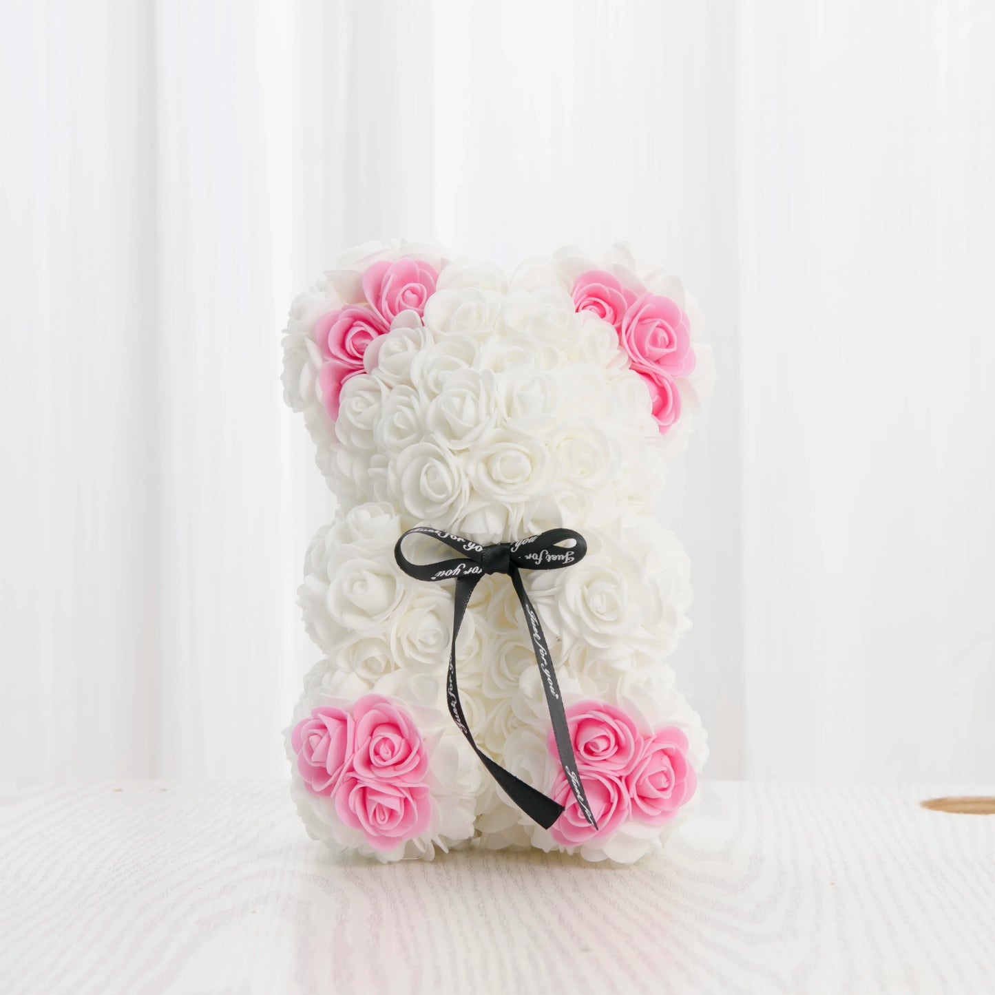 Rose Flower Bear Hand Made Rose Teddy Bear Gifts for Women Valentine's Day Mothers Day Wedding Anniversary