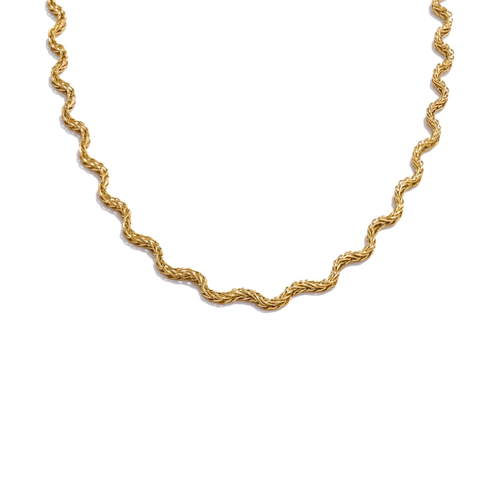 Yhpup 2025 Arrivals Stainless Steel New Chain Chic Quality Necklace for Women Fashion Waterproof PVD Plated Collar Jewelry Gift