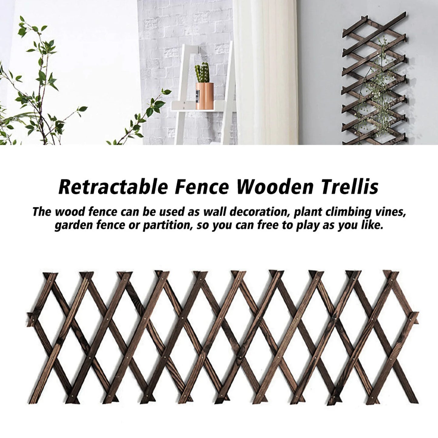 Expandable Plant Climb Hanging Frame Trellis Plant Support Fence Indoor Plant Vertical Rack Wall Decor For Room Patio Garden