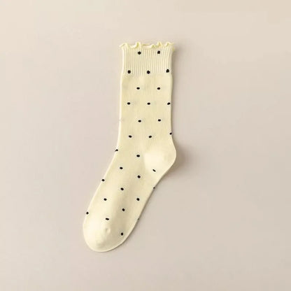 Ruffle Socks Women White Black Frilly Lolita Style Japanese Maiden Cute Kawaii Cotton Harajuku Princess Crew Socks Calcetines