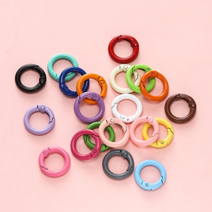 Colorful O-Ring Spring Clasp Clips — Zinc Alloy Carabiner Connectors