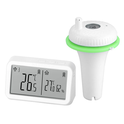 INKBIRD Wireless Digital Swimming Pool Thermometer with Indoor Monitor Up to 300 ft Transmission for Bathtub,Hot Spring,Aquarium