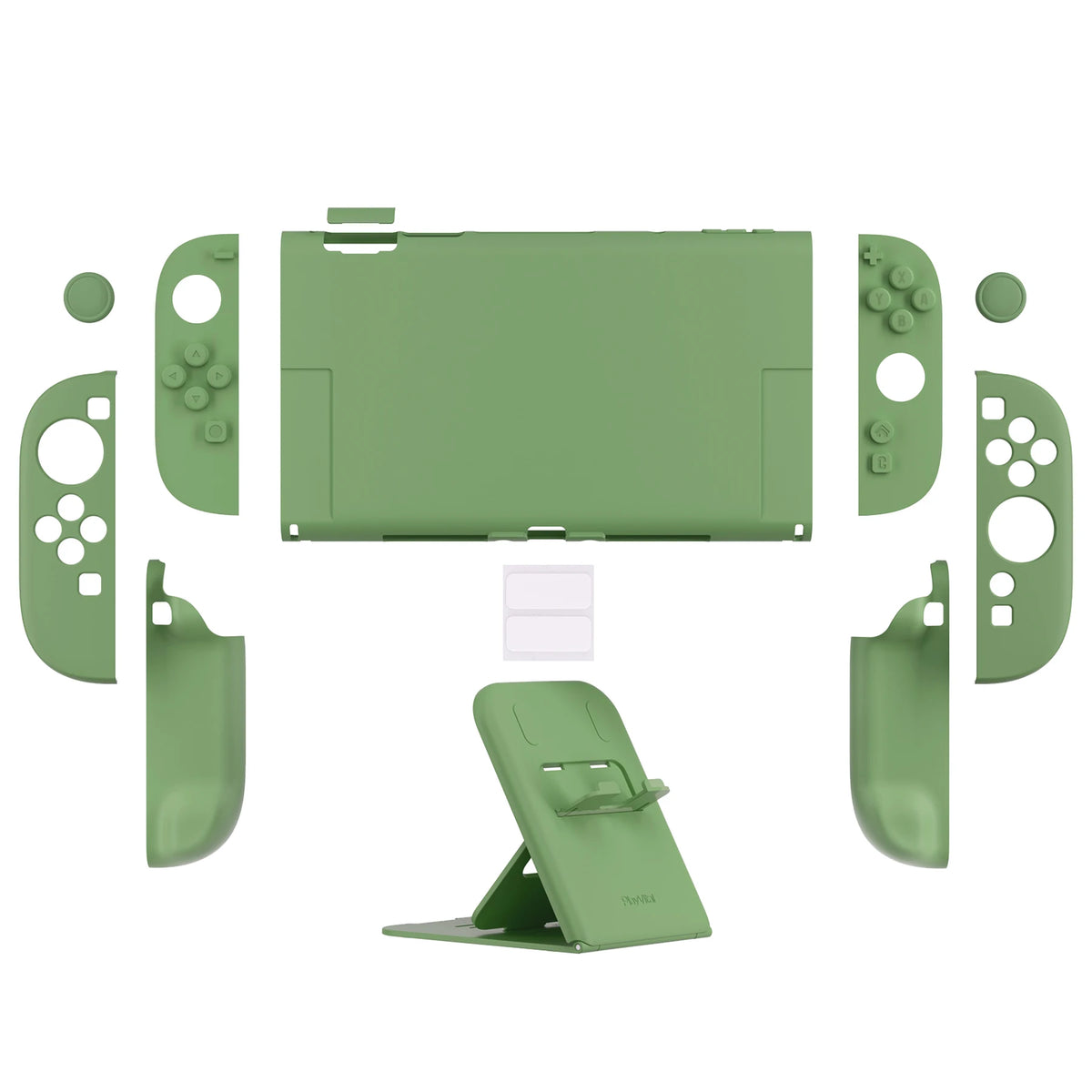 PlayVital Solid Color Protective Case for Nintendo Switch 2, Anti-Scratches Hard Shell Dockable Grip Cover with  Foldable Stand