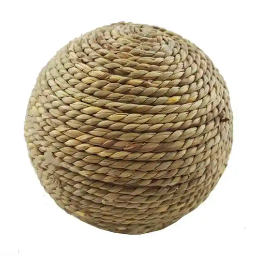 6/10cm Chewing Braided Ball Guinea Pig Rabbit Hamster Small Animal Play Pet Interactive Chew Toy Natural Grass Ball Fun Pet Toys