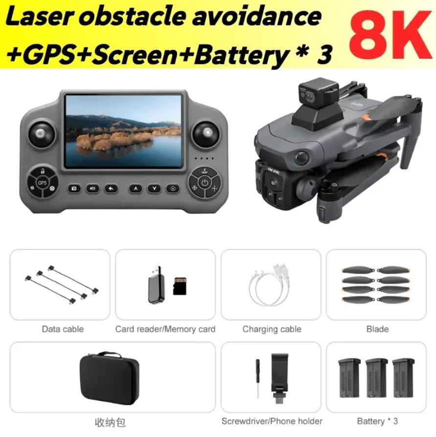 Original V918 Max GPS Drone 4K 8K Professional HD Camera Photography Brushless Foldable Quadcopter Laser Obstacle Avoidance Dron