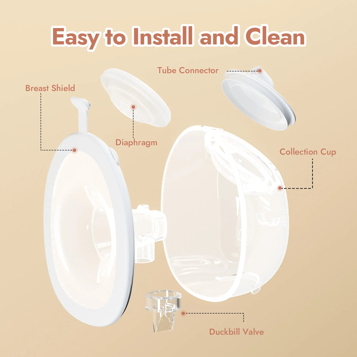 NCVI 2025 Hands Free Wearable Breast Pump,Combined with Strong Motor and Wearable Cups, 4 Modes 9 Levels, 21/24/28mm, Low Noise