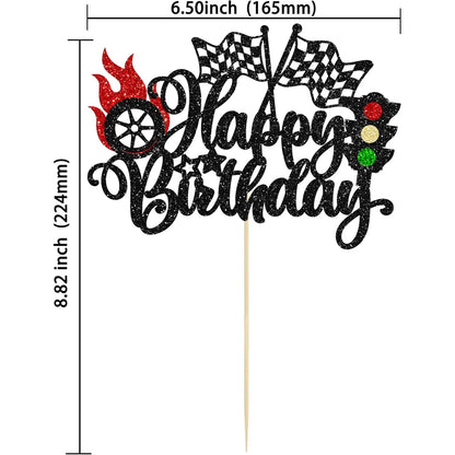 Weightlifting Cake Topper Happy Birthday Sports Pump Iron Kids Boy Man Party Baby Shower Cupcake Decoration Baking Supplies DIY