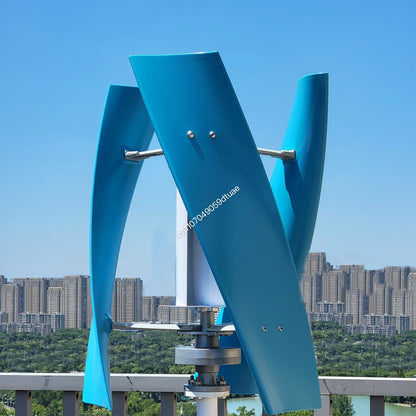 5000W 6000W Vertical Wind Turbine 12V 24V 48V Small Windmill Free Energy Wind Generator for 110V or 220V Household Farm Boat Use