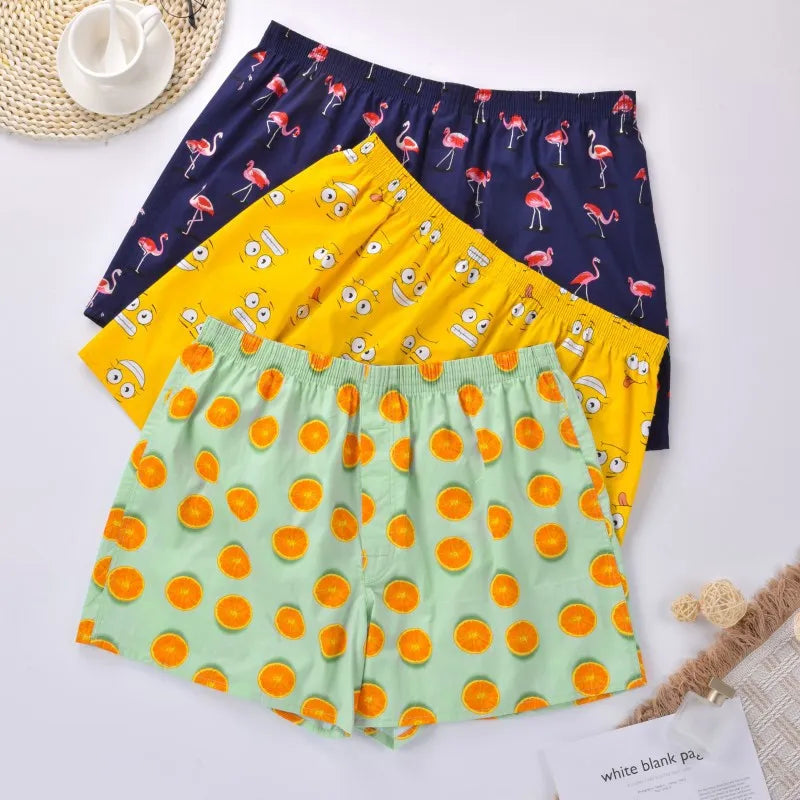 1PC 100% Cotton Men's Underwear Soft Comfortable Men's Underwear Men's Shorts Home Loose Stretch Men's Aloe Pants Boxer Briefs