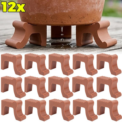 3/12PCS Garden Plant Flower Pot Foot Stands Flowerpot Foot Pad Plant Potted Holder Indoor Outdoor Garden Plant Pot Base Tray