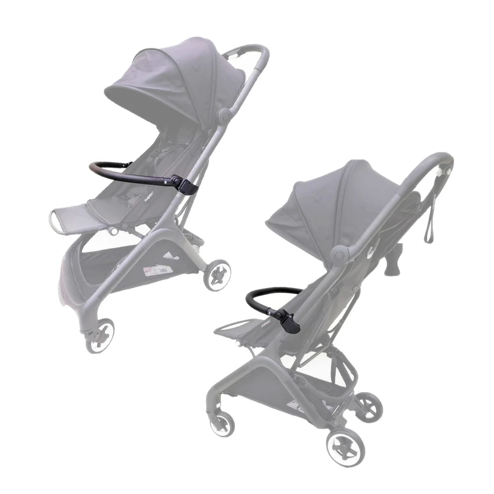 Stroller Armrest For Bugaboo Butterfly 2022~2026 V1/V2 Buggy Bumper Bar With Leather Cover Adjustable Baby Pushchair Accessories