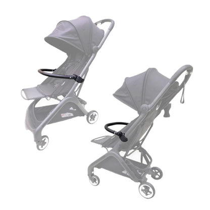 Stroller Armrest For Bugaboo Butterfly 2022~2026 V1/V2 Buggy Bumper Bar With Leather Cover Adjustable Baby Pushchair Accessories