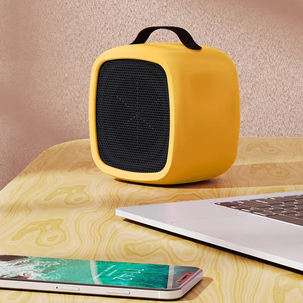 Portable 500W PTC Ceramic Mini Heater Quiet Fast Heating Warm Air Warmer Fan for Home Indoor Office Winter