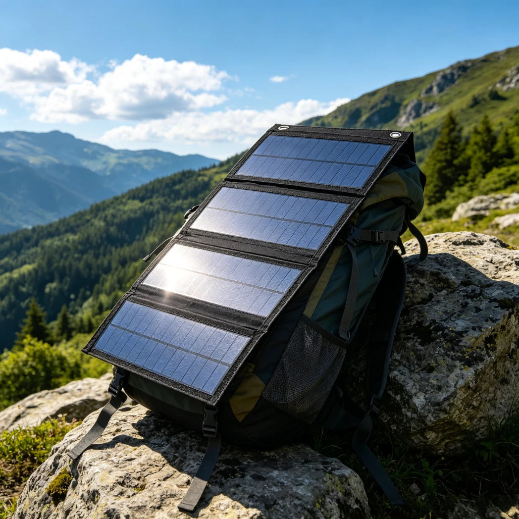 Backpack Carry Foldable Waterproof Solar Charging Panel 25W 100W Dual USB Camping Emergency Charger For Cell Phone Tablet Small