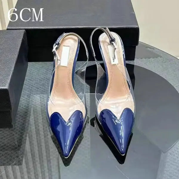 2026 New  High Heels Pvc Transparent Sandals Women'S Pointed-Toe Sexy Single Shoes